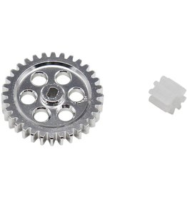 HOT RACING HRASXTF328M05 0.5 MOD 32T SPUR GEAR 8T PINION GEAR CONVERSION FOR AXIAL SCX24