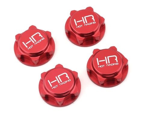 HRANRO10N02 17MM SERRATED CLOSE END DIRT SHIELD WHEEL NUTS ALUMINUM FOR ARRMA 1/8 (4)