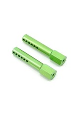 STRC SPTST1914G ALUMINUM FRONT BODY POSTS FOR TRAXXAS SLASH, RUSTER 2WD: GREEN (2)