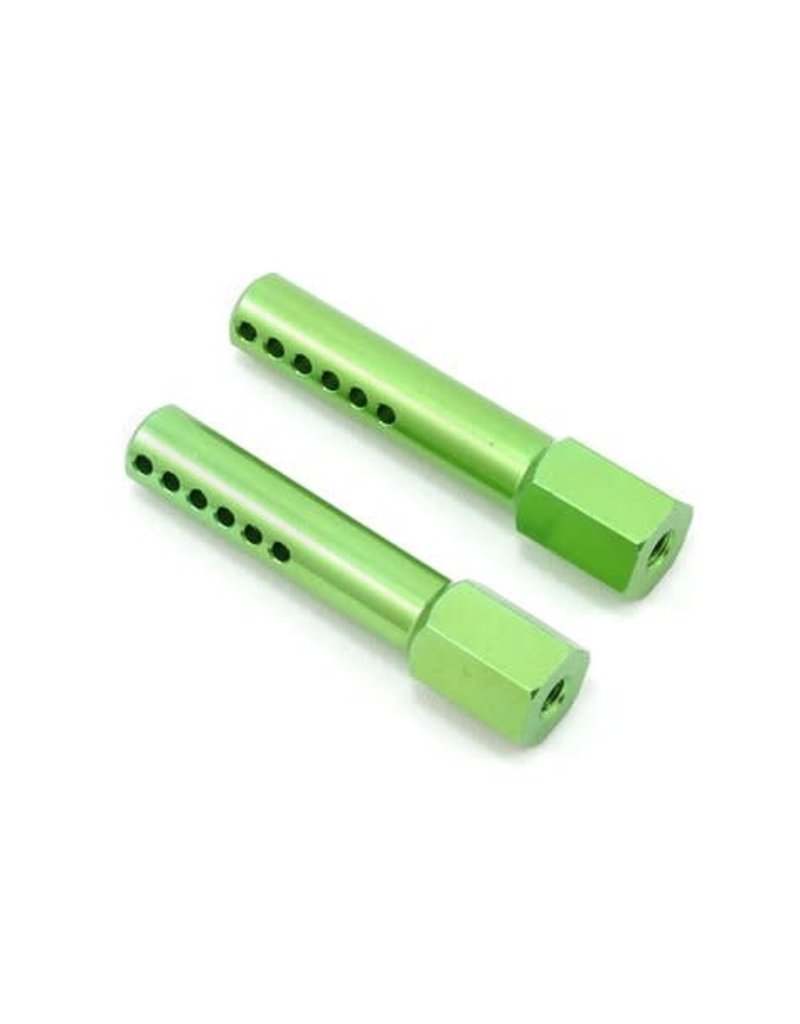 STRC SPTST1914G ALUMINUM FRONT BODY POSTS FOR TRAXXAS SLASH, RUSTER 2WD: GREEN (2)
