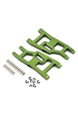 STRC SPTST3631G ALUMINUM FRONT A-ARMS WITH PINS FOR TRAXXAS SLASH, STAMPEDE, RUSTLER: GREEN (2)