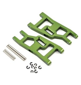 STRC SPTST3631G ALUMINUM FRONT A-ARMS WITH PINS FOR TRAXXAS SLASH, STAMPEDE, RUSTLER: GREEN (2)