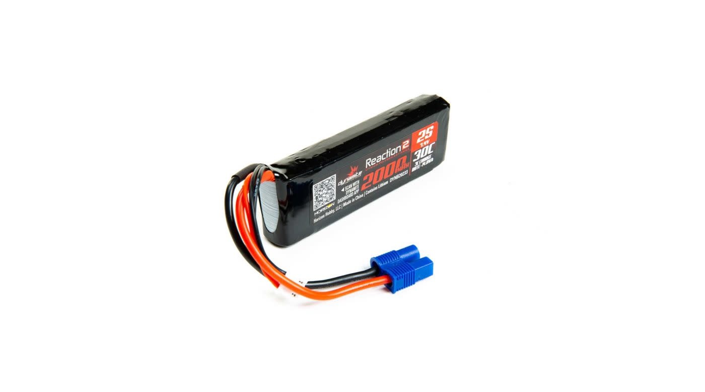DYNB20233 2S LIPO 7.4V 2000MAH 30C BATTERY: EC3