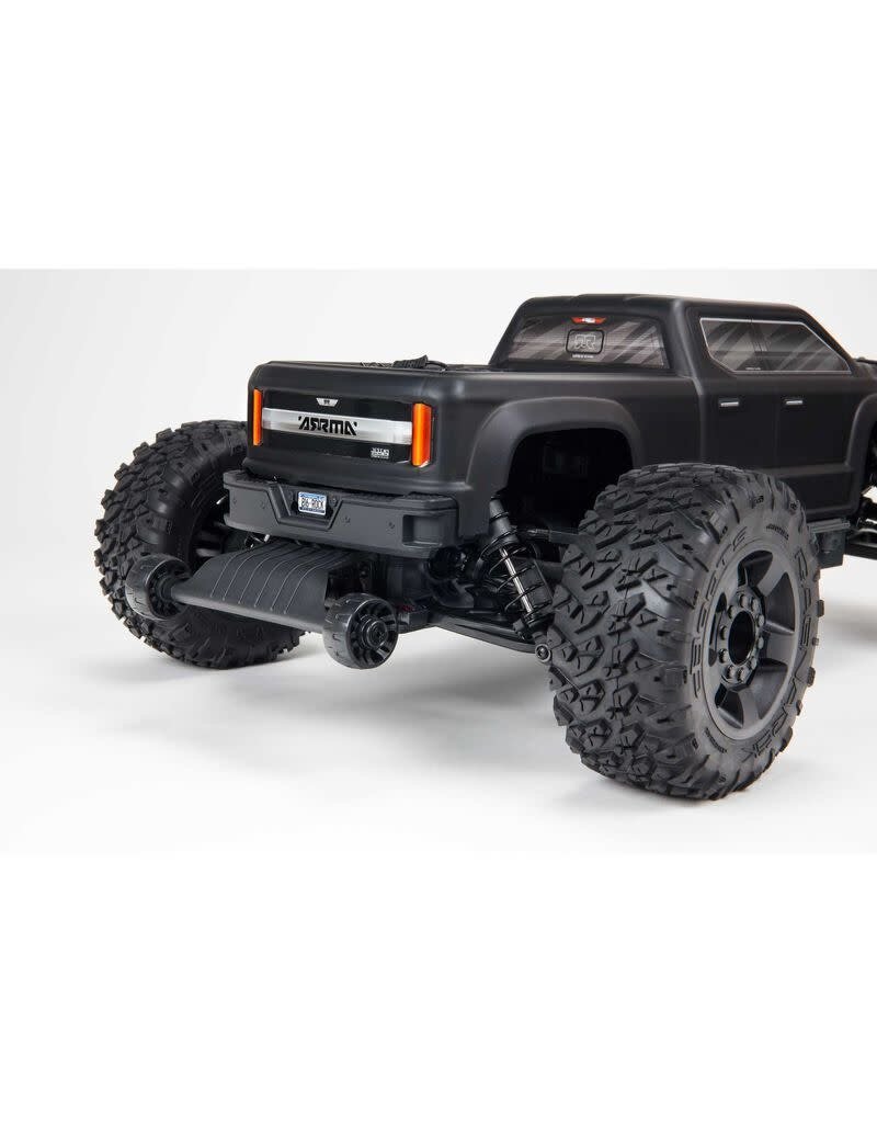 ARA4312V3 BIG ROCK CREW CAB 4X4 3S BLX BRUSHLESS 1/10 MONSTER TRUCK (BLACK) - My Tobbies - Toys 