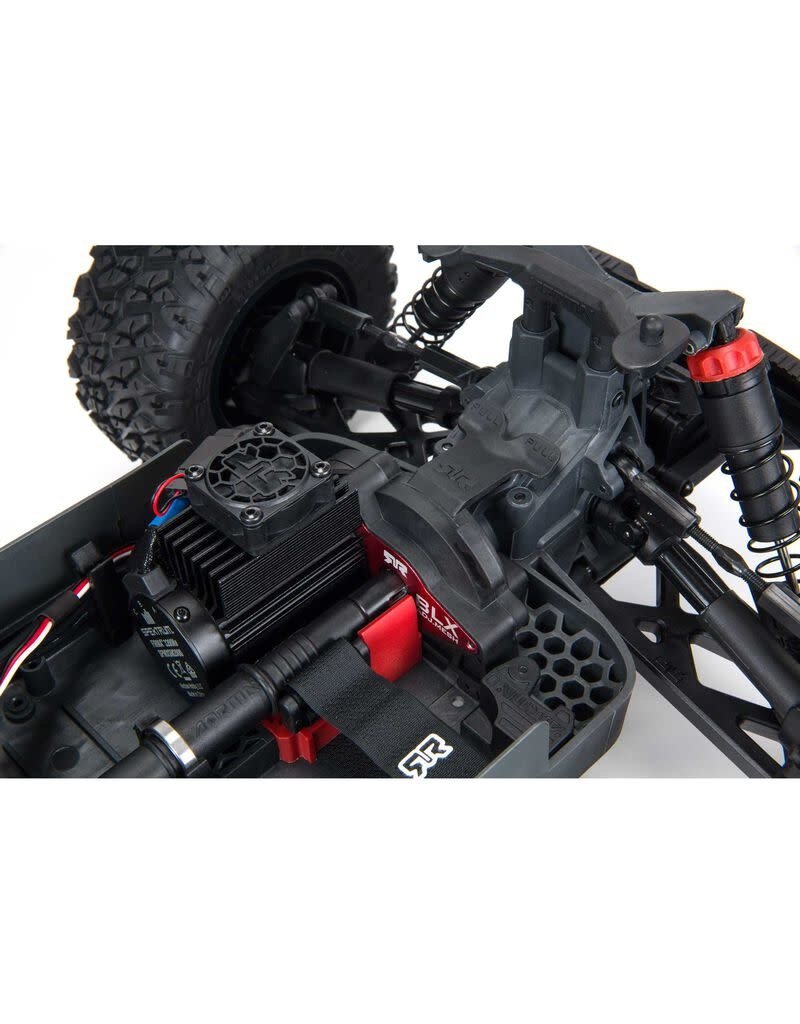 ARA4312V3 BIG ROCK CREW CAB 4X4 3S BLX BRUSHLESS 1/10 MONSTER TRUCK (BLACK) - My Tobbies - Toys