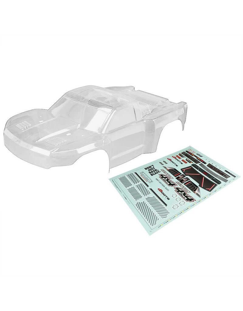 ARRMA AR402262 1/10 BODY WITH DECALS SENTON 4X4: CLEAR