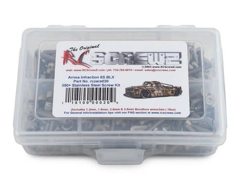 RCZARA020 ARRMA RC INFRACTION 6S BLX STAINLESS STEEL SCREW KIT