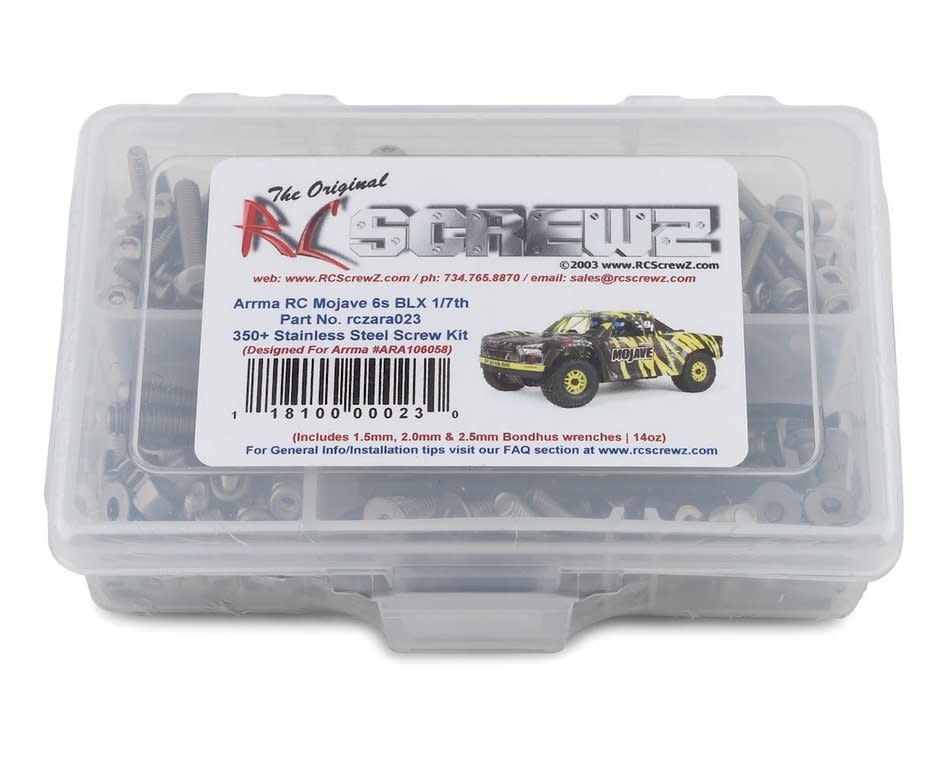 RCZARA023 ARRMA MOJAVE 6S BLX STAINLESS STEEL SCREW KIT