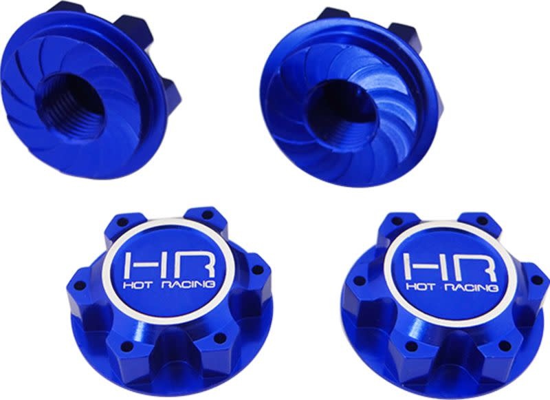 HRAXMX10N06 ALUMINUM SERRATED 25MM HEX WHEEL NUTS FOR TRAXXAS X-MAXX (4)