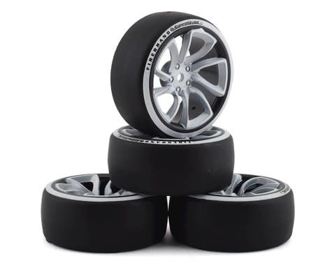 FBR1WHESSK695 SUPERSKUNK D2 PRE-MOUNTED SLICK DRIFT TIRES (4) (WHITE/BLACK)