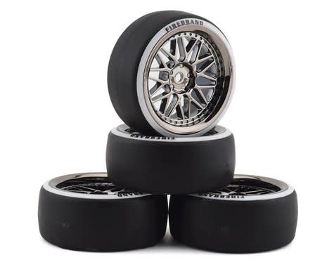 FBR1WHEDKM713 DARKMATTER D23 PRE-MOUNTED 2-PIECE DRIFT TIRES (4) (SMOKE CHROME)
