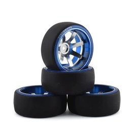 FIRE BRAND RC FBR1MTXDEF558 ALUMINUM DEFSTAR D2M12 PRE-MOUNTED SLICK DRIFT TIRES (4)