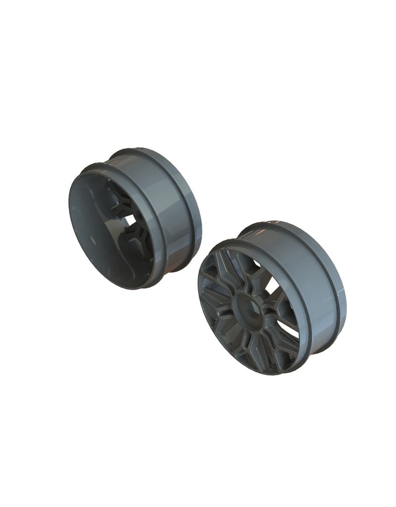 ARRMA ARA510127 1/8 BUGGY WHEEL 17MM HEX GUN METAL (2)