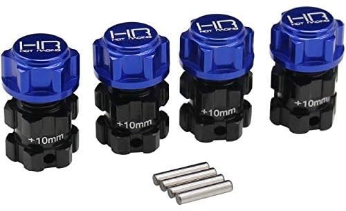 HRAERVT10W ALUMINUM +10MM SPLINED 17MM HUBS HEX FOR E-REVO 2.0 (4)