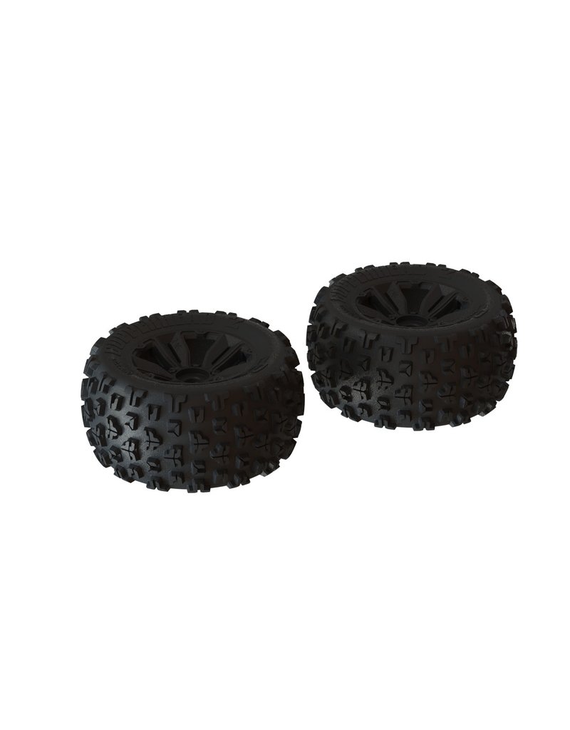 ARRMA ARA550059 DBOOTS 'COPPERHEAD2 MT' TIRE SET BLACK (2)