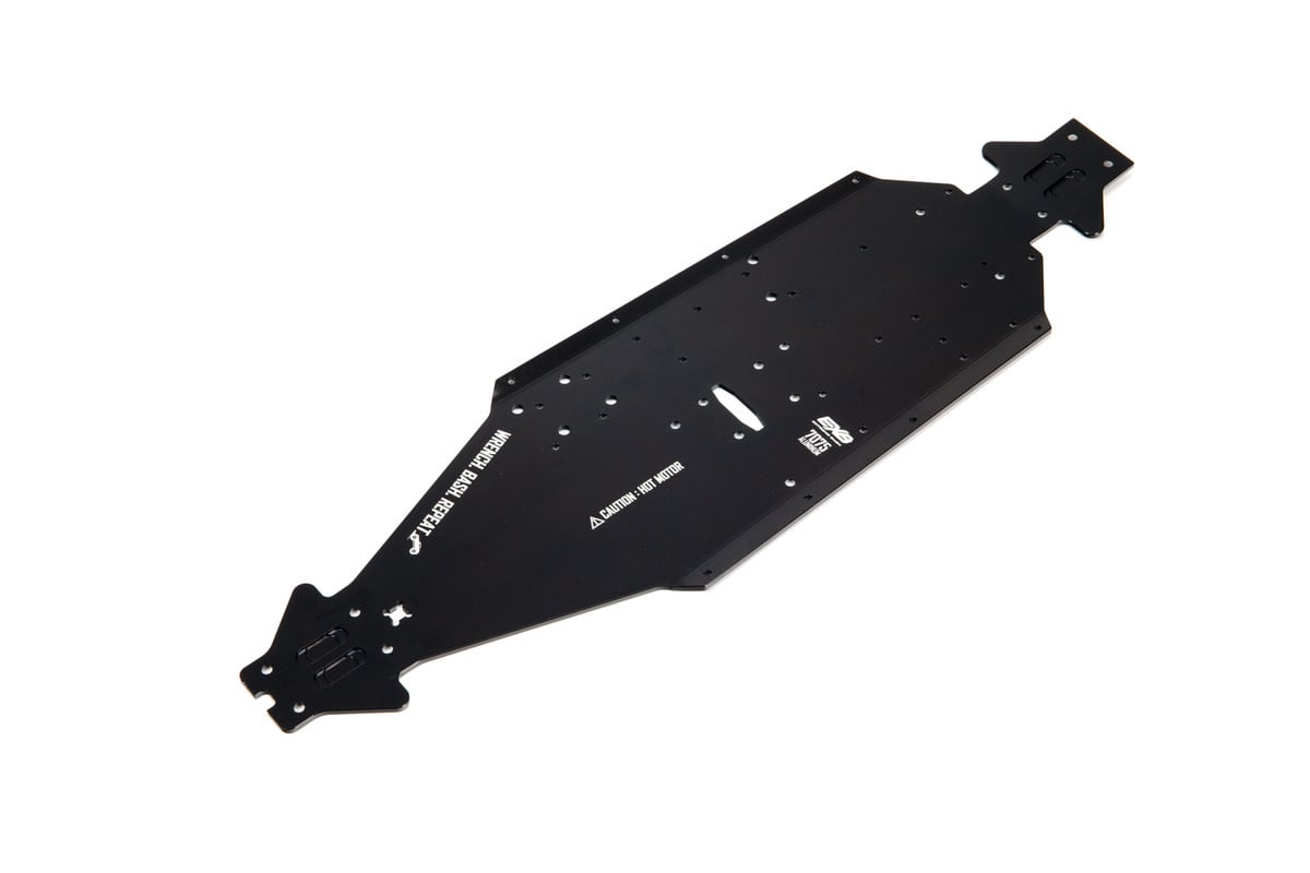 ARA320570 ALUMINUM CHASSIS CNC 7075 T6 LWB BLACK