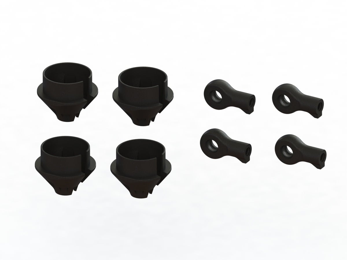 ARA330608 - Heavy Duty Shock Rod End & Spring Cup Set