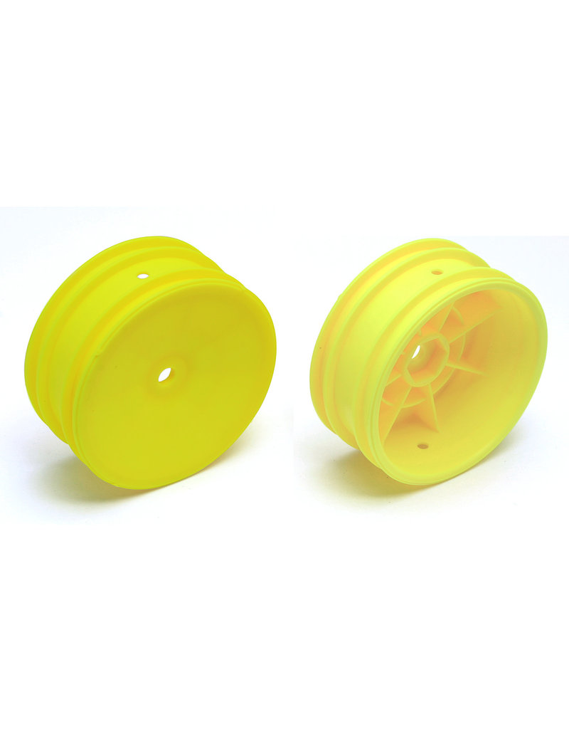 TEAM ASSOCIATED ASC9691 BUGGY FRONT HEX WHEELS, YELLOW