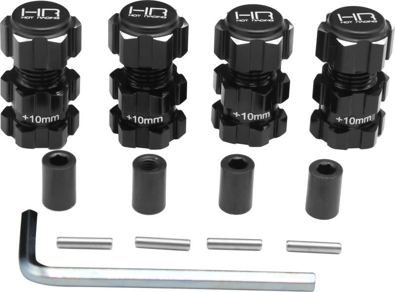 HRAMXX10W01 ALUMINUM 17MM SPLINED HUBS +10MM FOR TRAXXAS MAXX