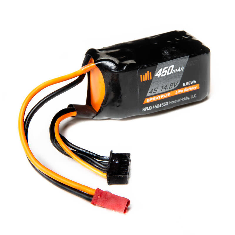 SPMX4504S50 - 14.8V 450mAh 4S 50C LiPo Battery: JST
