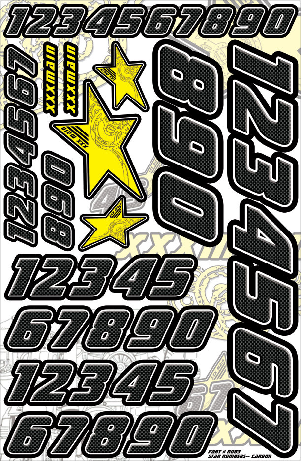 XXXN003 STAR NUMBER CARBON