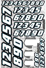 XXX MAIN RACING XXXN002 RACE NUMBERS WHITE