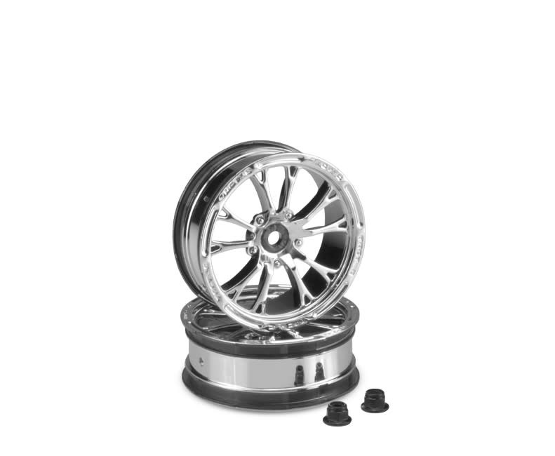 JCO3399C TACTIC SLASH/BANDIT STREET ELIMINATOR 2.2" 12MM HEX FRONT WHEEL: CHROME (2)