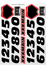 XXX MAIN RACING XXXS035 NUMBERS BLACK STICKER SHEET