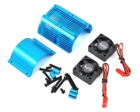 YEA-YA-0261BU 1/8 HEAT SINK WITH TWIN TORNADO HIGH SPEED FAN SET: BLUE