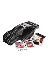 TRAXXAS TRA3719 BODY, RUSTLER VXL, PROGRAPHIX (REPLACEMENT FOR THE PAINTED BODY. GRAPHICS ARE PRINTED, REQUIRES PAINT & FINAL COLOR APPLICATION)/DECAL SHEET/ WING AND ALUMINUM HARDWARE