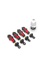 TRAXXAS TRA5460R SHOCKS, GTR ALUMINUM, RED-ANODIZED (FULLY ASSEMBLED W/O SPRINGS) (4)