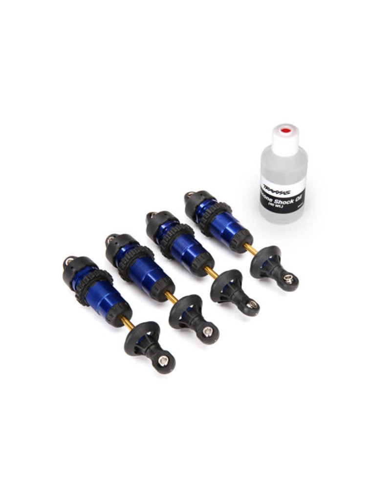 TRAXXAS TRA5460A SHOCKS, GTR ALUMINUM, BLUE-ANODIZED (FULLY ASSEMBLED W/O SPRINGS) (4)