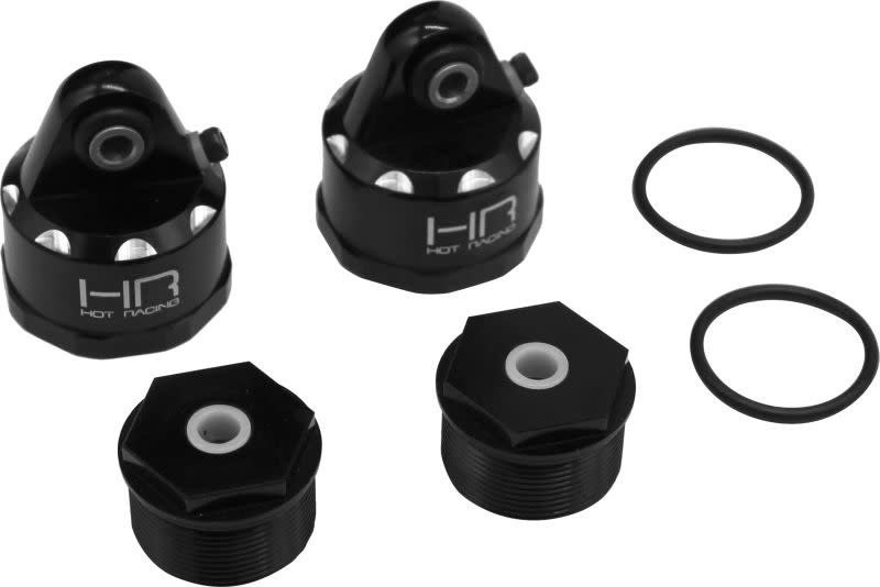 HRAAFE156AX01 ALUMINUM BLEEDER SHOCK CAPS FOR ARRMA 1/5 (2)