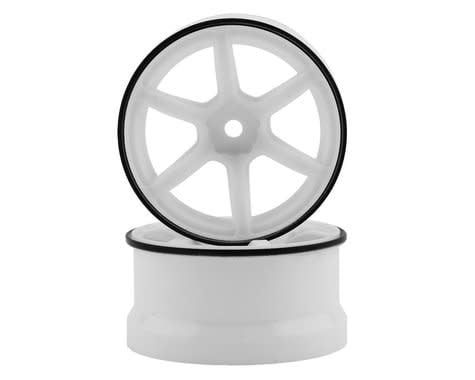 YOKRP-6313W6 YOKOMO 12MM HEX RACING PERFORMER HIGH TRACTION RWD DRIFT WHEELS (WHITE) (2)
