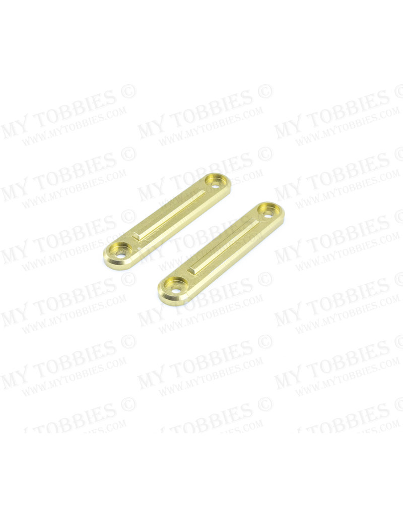 STUPID RC STP1131GOLD ARRMA INFRACTION ROOF RAIL PLATES FOR ROLL CAGE ALUMINUM: GOLD