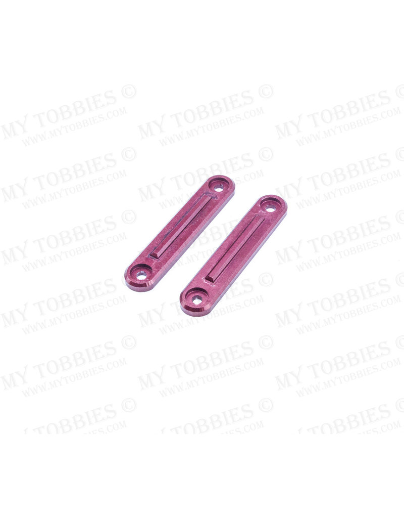 STUPID RC STP1131RED ARRMA INFRACTION ROOF RAIL PLATES FOR ROLL CAGE ALUMINUM: RED