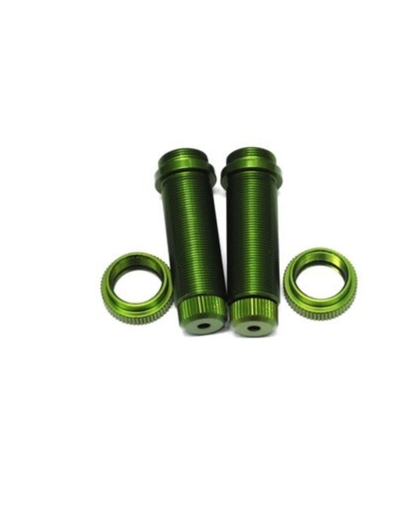STRC STPST3766XG ALUMINUM BIG BORE THREADED REAR SHOCK BODIES: GREEN (2)