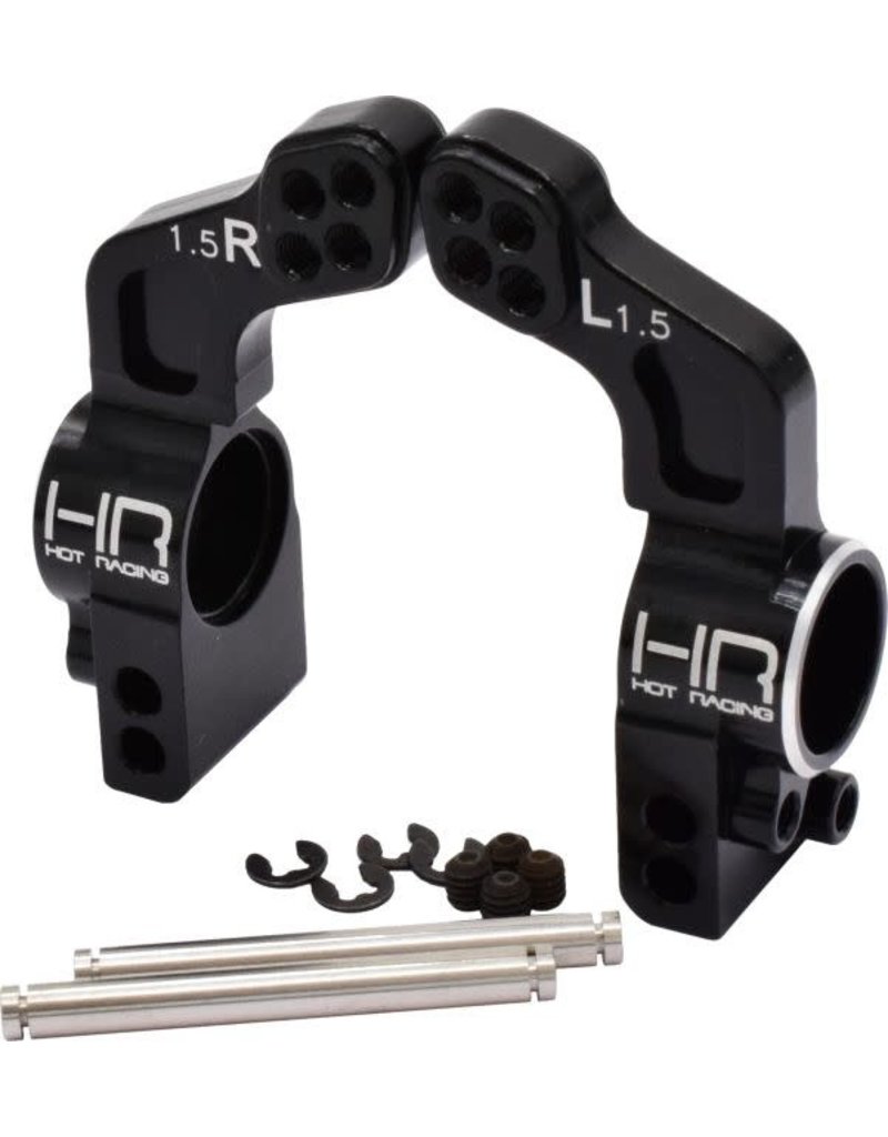 HOT RACING HRASLF22X01 ALUMINUM REAR HUB CARRIERS 1.5 DEG FOR TRAXXAS 4X4