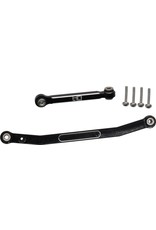 HOT RACING HRASXTF49X01 BLACK ALUMINUM FIX LINK TIGHT TOLERANCE STEERING ROD FOR AXIAL SCX24
