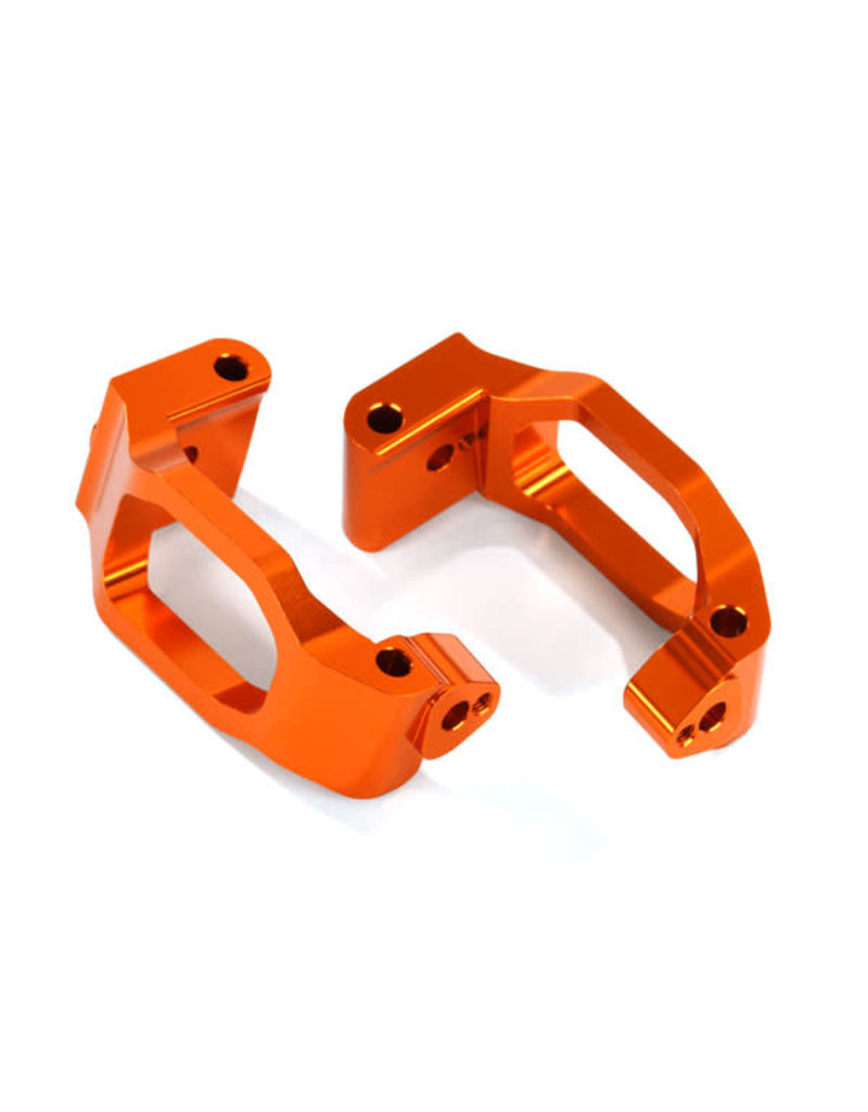 TRAXXAS TRA8932A CASTER BLOCKS (C-HUBS), 6061-T6 ALUMINUM (ORANGE-ANODIZED), LEFT & RIGHT/ 4X22MM PIN (4)/ 3X6MM BCS (4)/ RETAINERS (4)
