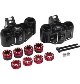 HOT RACING HRAAFE21M01 TRIPLE BEARING SUPPORT STEERING BLOCKS FOR ARRMA 1/5 (2)