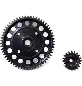 HOT RACING HRASFVE45819 STEEL 58T SPUR & 19T PINION GEAR SET FOR LOSI 5IVE-T
