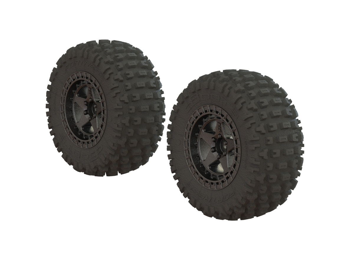AR550043 - dBoots Fortress SC Tire Set Glued - Black Chrome