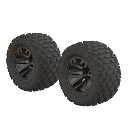 ARRMA ARA550086 DBOOTS 'FORTRESS MT' TIRE SET GLUED GUN METAL (2)