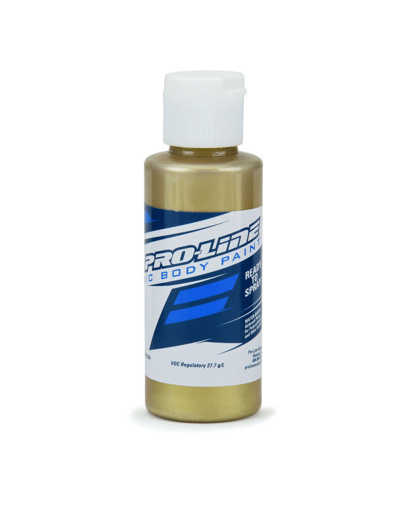 PROLINE RACING PRO632603 RC BODY AIRBRUSH PAINT 2OZ: METALLIC GOLD