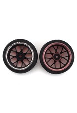 FIRE BRAND RC FBR1WHEHYP886 HYPERNOVA RT39 PRE-MOUNTED ON-ROAD TIRES (4) (RED CHROME)