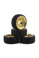 FIRE BRAND RC FBR1WHECRN893 CROWNJEWEL RT39 PRE-MOUNTED ON-ROAD TIRES (4) (GOLD)