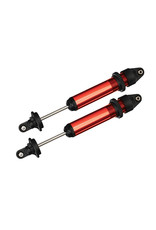 TRAXXAS TRA7761R SHOCKS, GTX, ALUMINUM, RED-ANODIZED (FULLY ASSEMBLED W/O SPRINGS) (2)
