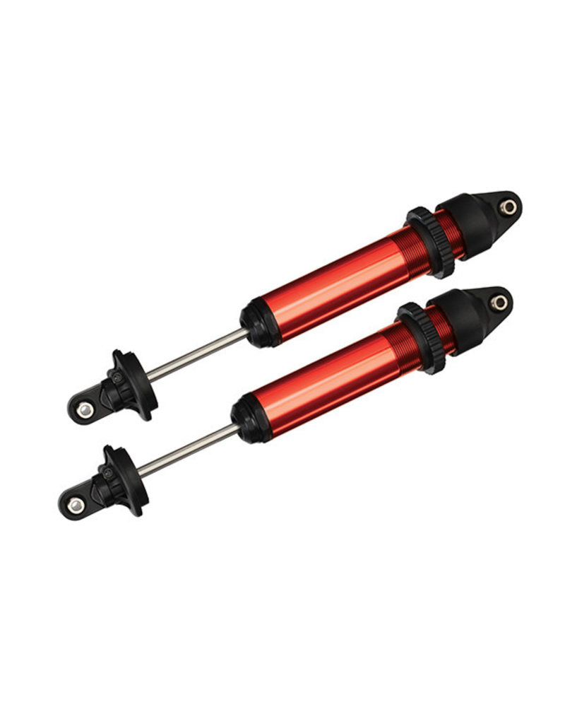 TRAXXAS TRA7761R SHOCKS, GTX, ALUMINUM, RED-ANODIZED (FULLY ASSEMBLED W/O SPRINGS) (2)