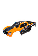 TRAXXAS TRA7811 BODY, X-MAXX , ORANGE (PAINTED, DECALS APPLIED) (ASSEMBLED WITH FRONT & REAR BODY MOUNTS, REAR BODY SUPPORT, AND TAILGATE PROTECTOR)